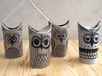 creative jewish mom Toilet Paper Roll Owls